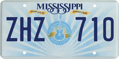 MS license plate ZHZ710