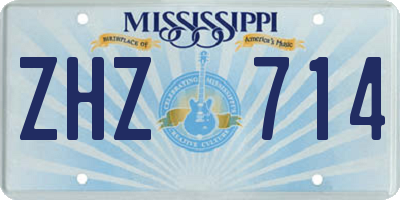 MS license plate ZHZ714