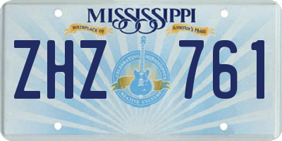 MS license plate ZHZ761