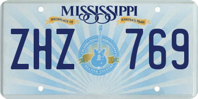 MS license plate ZHZ769