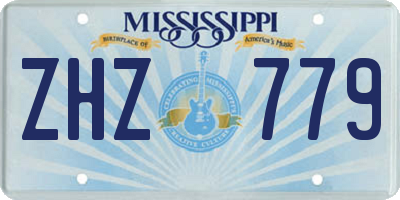 MS license plate ZHZ779