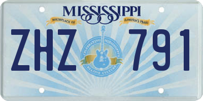 MS license plate ZHZ791