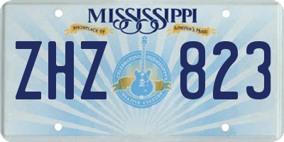 MS license plate ZHZ823