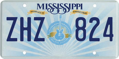 MS license plate ZHZ824