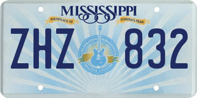 MS license plate ZHZ832