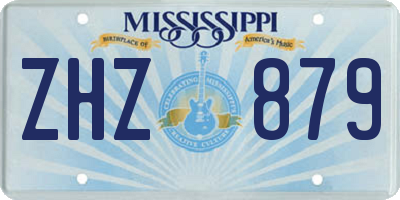 MS license plate ZHZ879