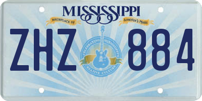 MS license plate ZHZ884