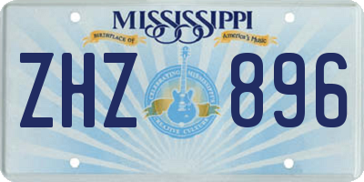MS license plate ZHZ896