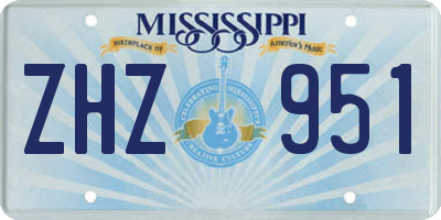 MS license plate ZHZ951