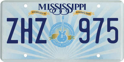 MS license plate ZHZ975