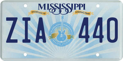 MS license plate ZIA440