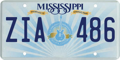 MS license plate ZIA486
