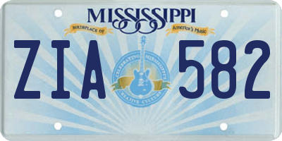 MS license plate ZIA582