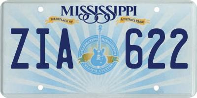MS license plate ZIA622
