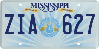 MS license plate ZIA627