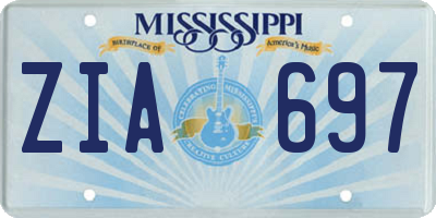 MS license plate ZIA697