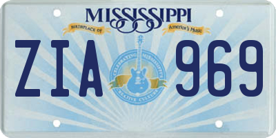 MS license plate ZIA969