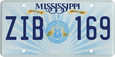 MS license plate ZIB169