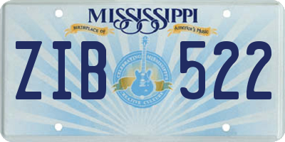 MS license plate ZIB522
