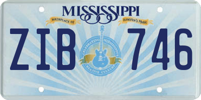 MS license plate ZIB746