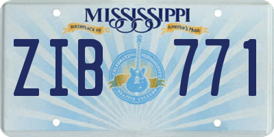 MS license plate ZIB771