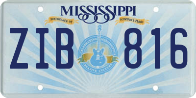 MS license plate ZIB816