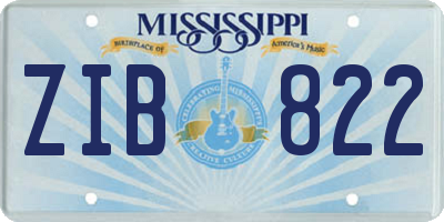 MS license plate ZIB822