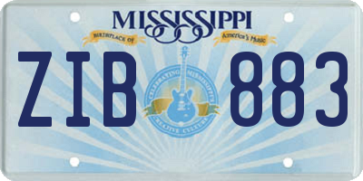 MS license plate ZIB883