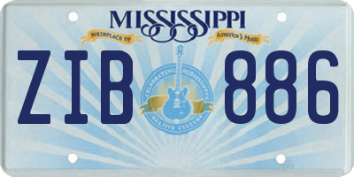 MS license plate ZIB886