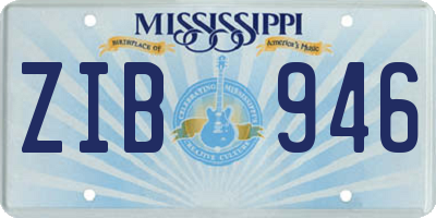 MS license plate ZIB946