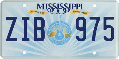 MS license plate ZIB975