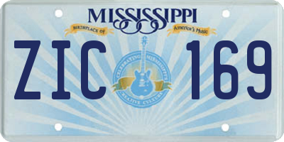 MS license plate ZIC169