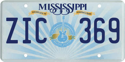 MS license plate ZIC369