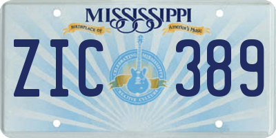 MS license plate ZIC389