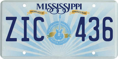 MS license plate ZIC436