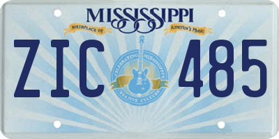 MS license plate ZIC485
