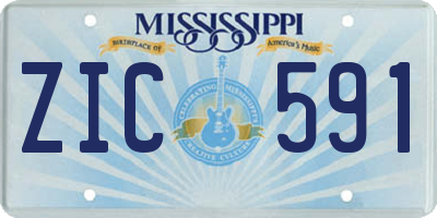 MS license plate ZIC591