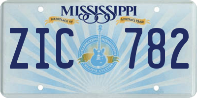 MS license plate ZIC782