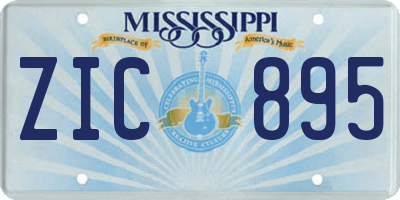 MS license plate ZIC895