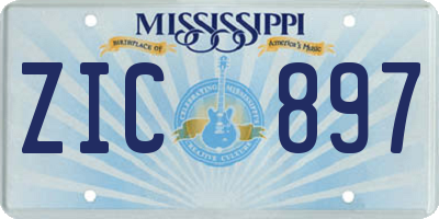 MS license plate ZIC897