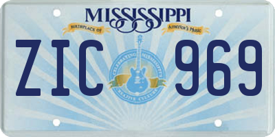 MS license plate ZIC969