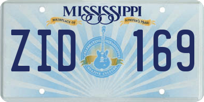 MS license plate ZID169