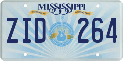 MS license plate ZID264