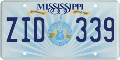 MS license plate ZID339