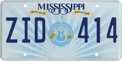 MS license plate ZID414
