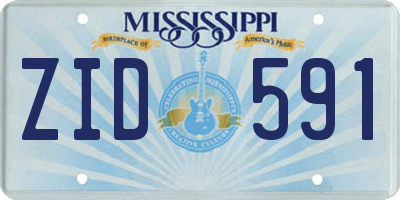 MS license plate ZID591