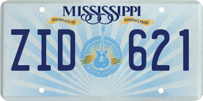MS license plate ZID621