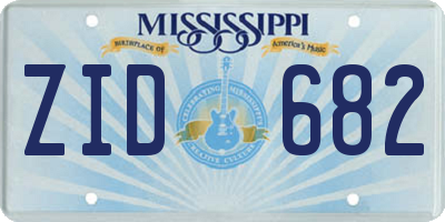 MS license plate ZID682