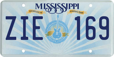 MS license plate ZIE169