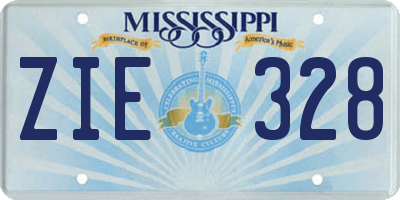 MS license plate ZIE328